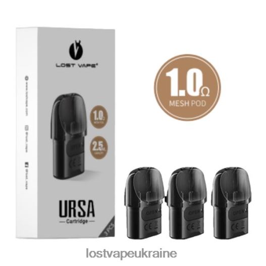 Lost Vape URSA заміна стручків | 2,5 мл (3 шт.) чорний 1.ом - Lost Vape Contact Ukraine D6822N124